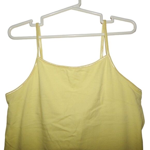 WONDER NATION girls large 10/12 solid light yellow camisole with built in bra - Picture 2 of 5